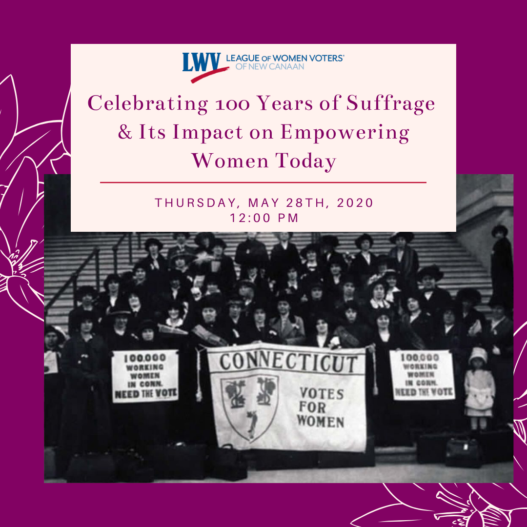 Celebrating 100 years of suffrage and its impact on empowering women today: Thursday, Math 28th, 2020 12:00 pm